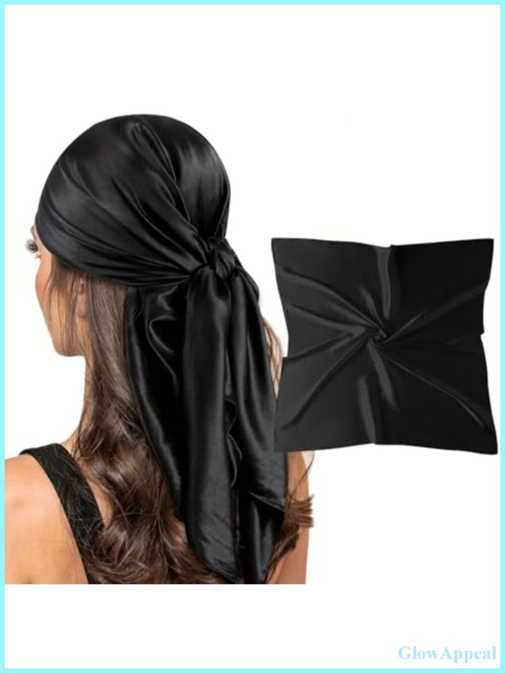 35 inch Square Satin Silk Like Head Scarf Wrap Hair Sleeping